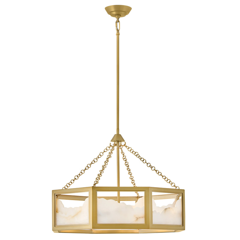Fredrick Ramond FR41534LCB LED Chandelier, Lacquered Brass