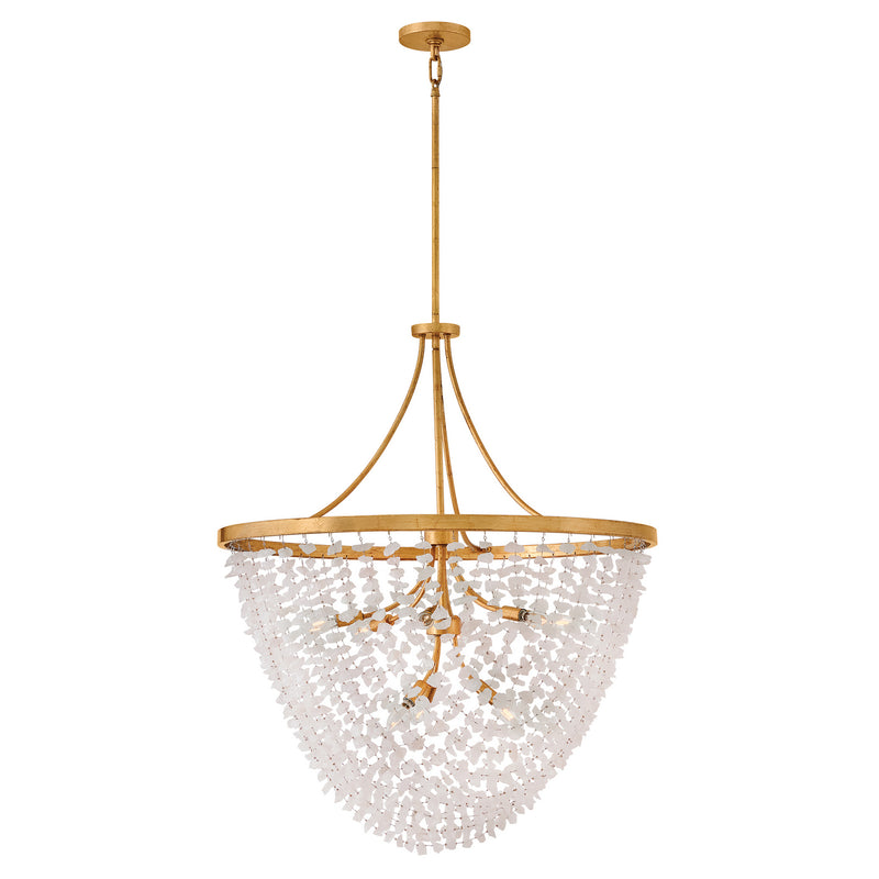 Fredrick Ramond FR41595DA LED Chandelier, Distressed Brass