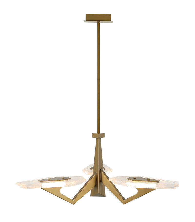 Varaluz 530P03BK LED Pendant, Brass Kisser