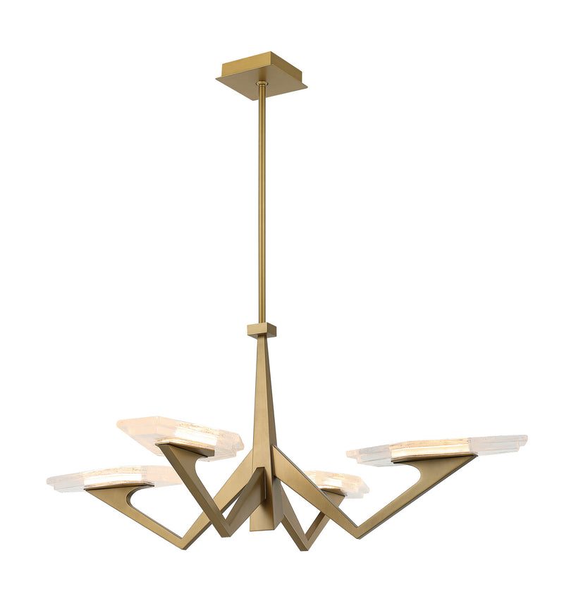 Varaluz 530P04BK LED Pendant, Brass Kisser