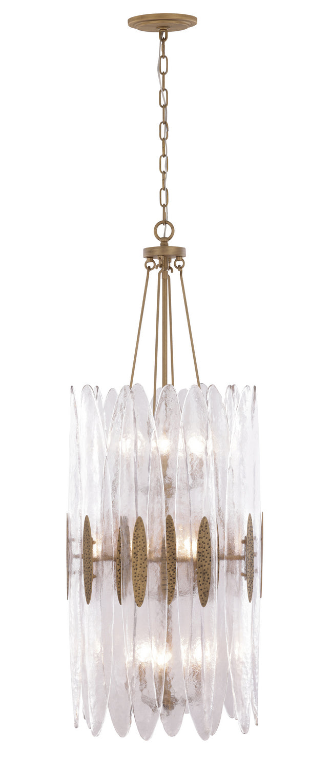 Varaluz 557F09HG Nine Light Pendant, Havana Gold