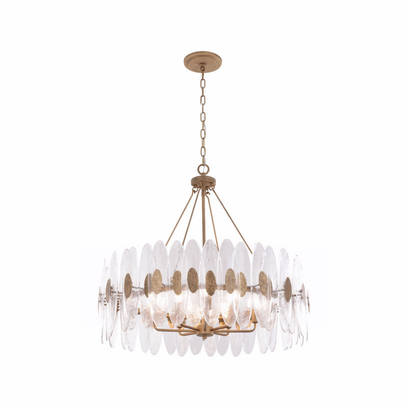 Varaluz 557P08HG Eight Light Pendant, Havana Gold