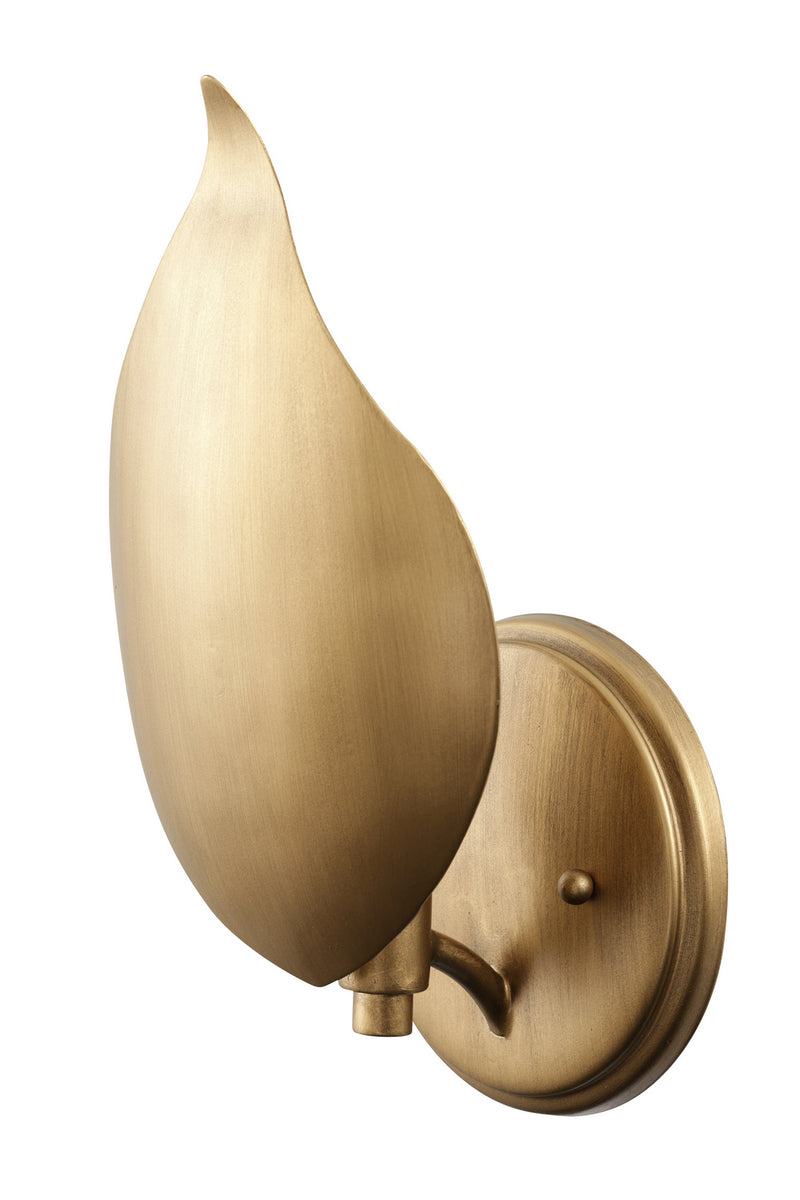 Varaluz 560W01BK One Light Wall Sconce, Brass Kisser
