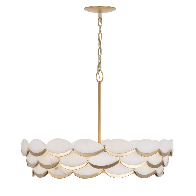 Varaluz 561C08FG Eight Light Pendant, French Gold