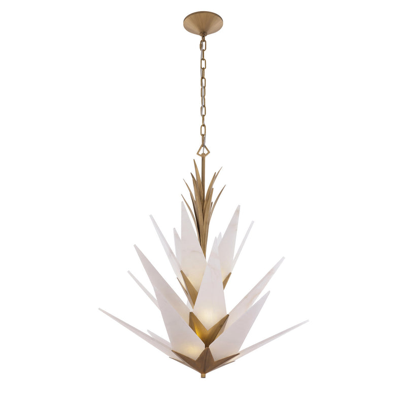 Varaluz 562P09HG Nine Light Pendant, Havana Gold