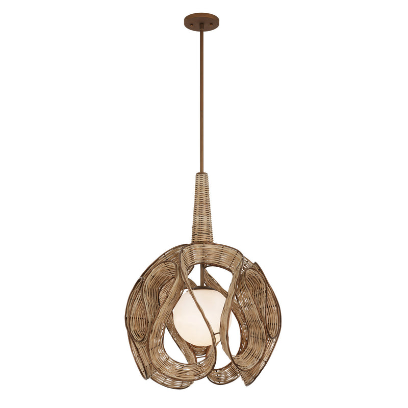 Varaluz 564P01LHO One Light Pendant, Hammered Ore