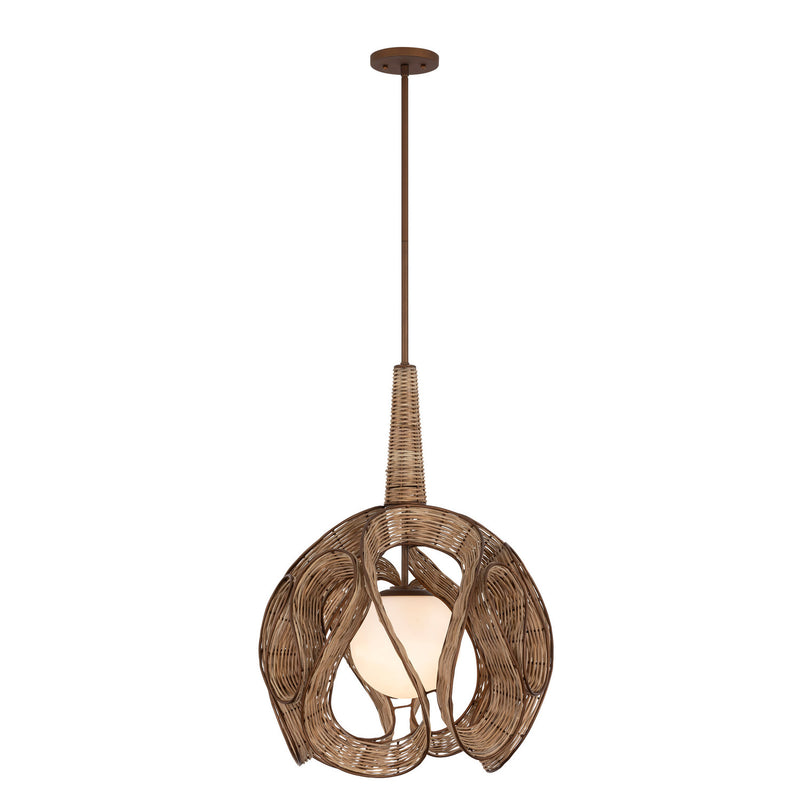 Varaluz 564P01MHO One Light Pendant, Hammered Ore