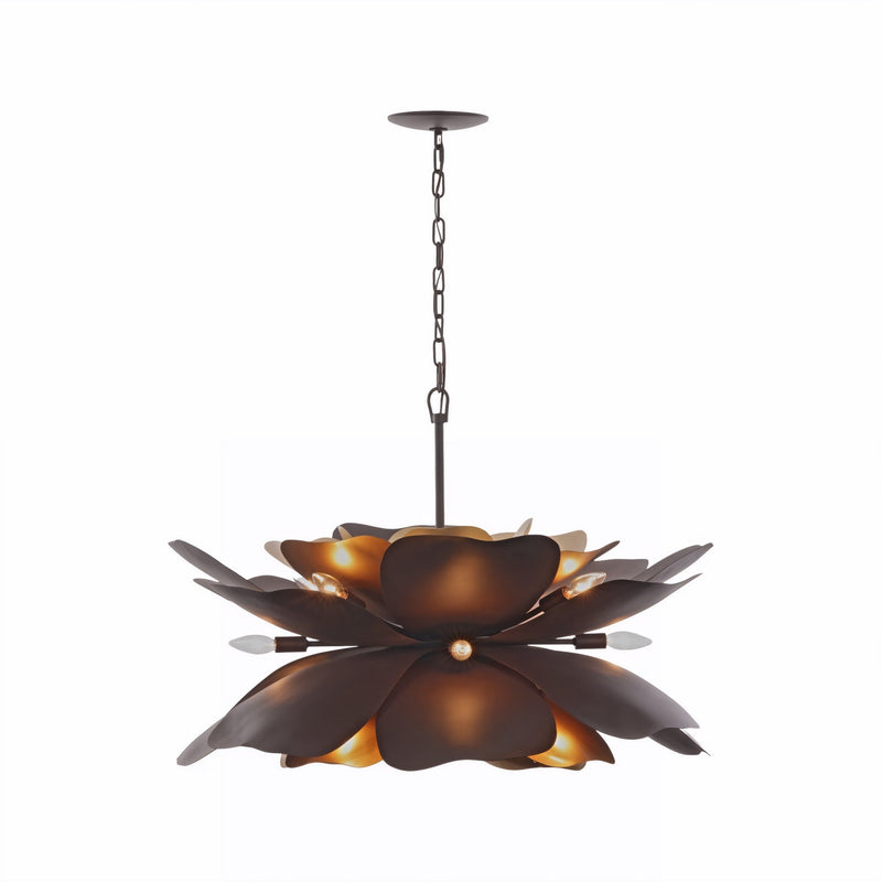 Varaluz 567P13MDBFG 13 Light Pendant, Dark Bronze / French Gold