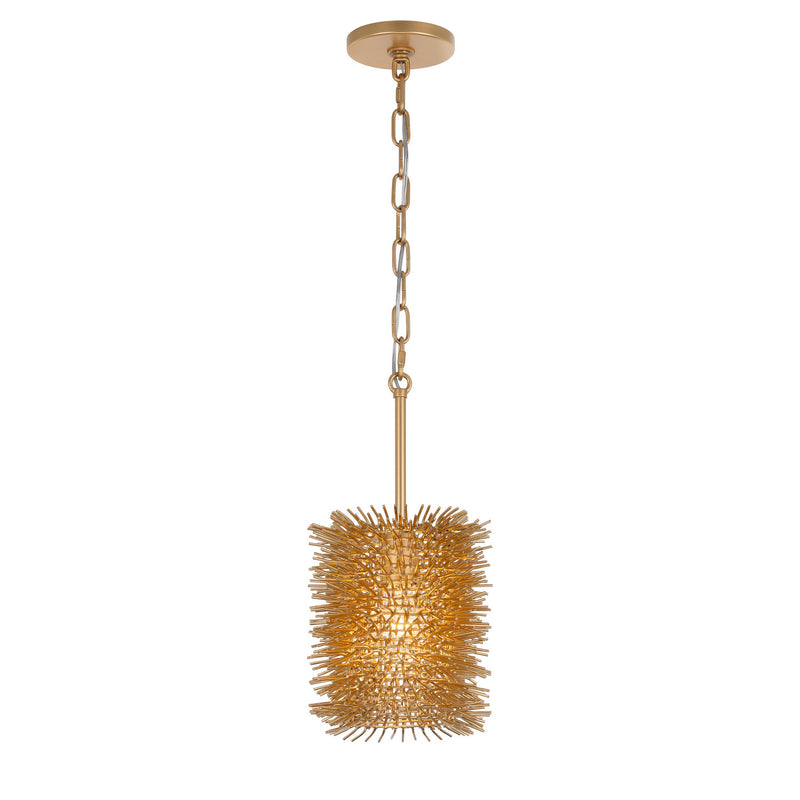 Varaluz 569M01GO One Light Pendant, Gold