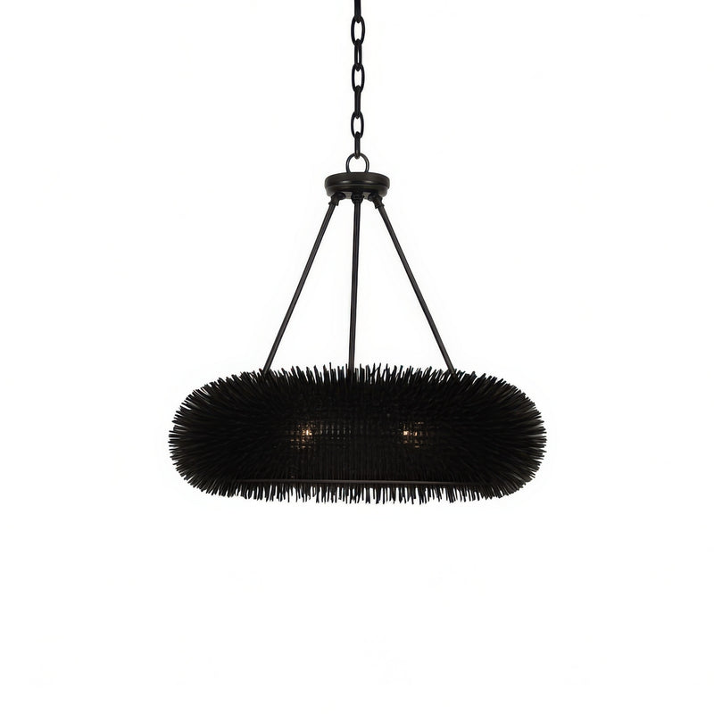 Varaluz 569P06BL Six Light Pendant, Black