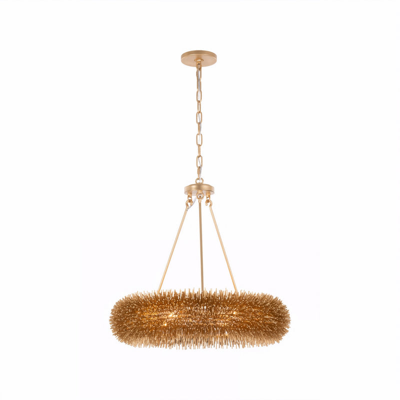 Varaluz 569P06GO Six Light Pendant, Gold