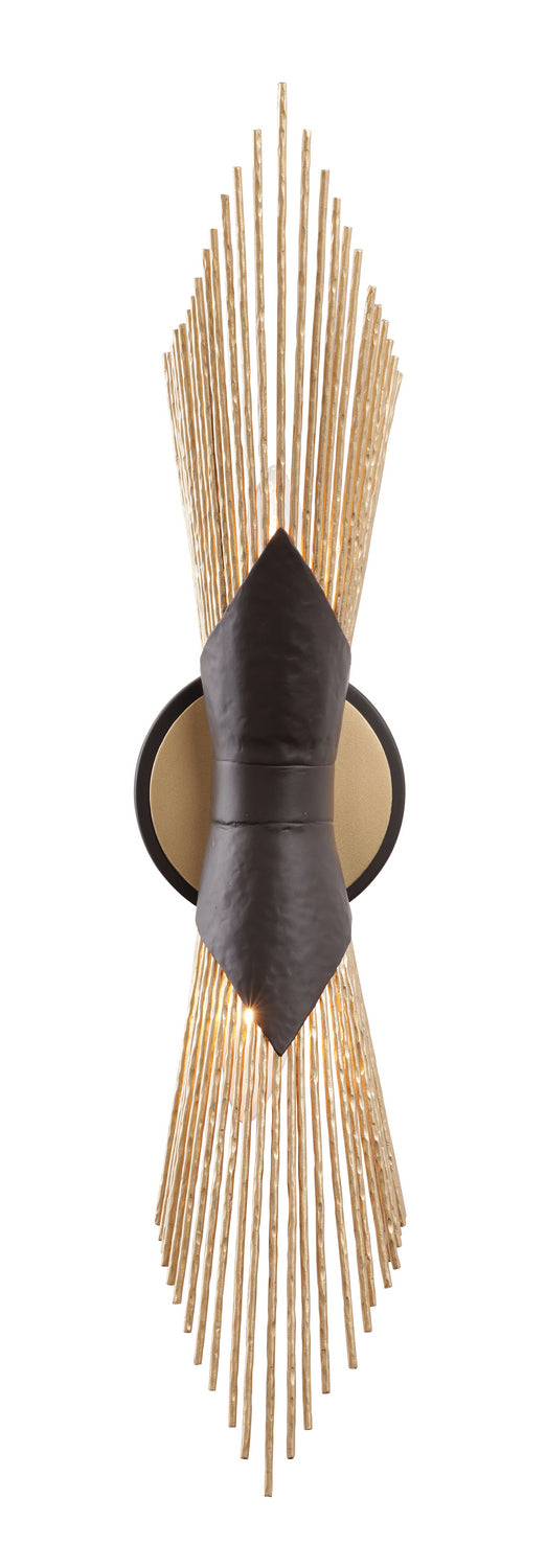 Varaluz 570W02DBFG Two Light Wall Sconce, Dark Bronze / French Gold
