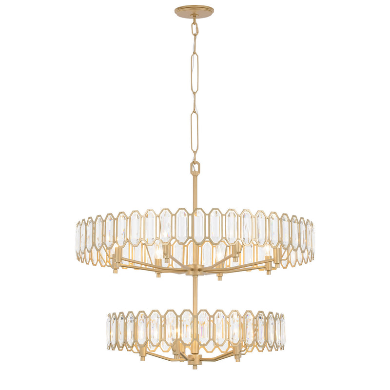 Varaluz 572P13BK 13 Light Pendant, Brass Kisser