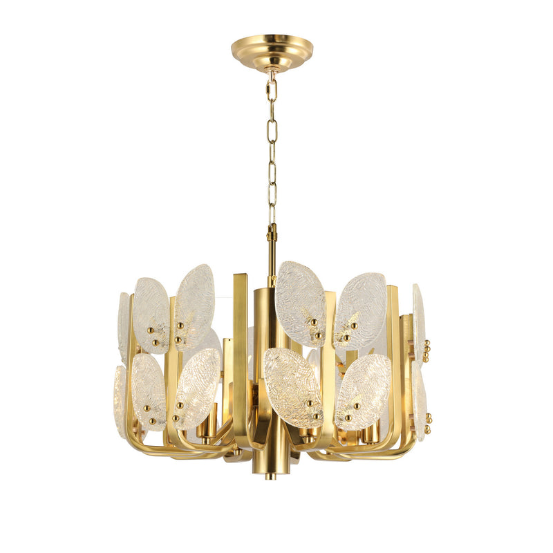 Varaluz 577C06SB Six Light Chandelier, Satin Brass