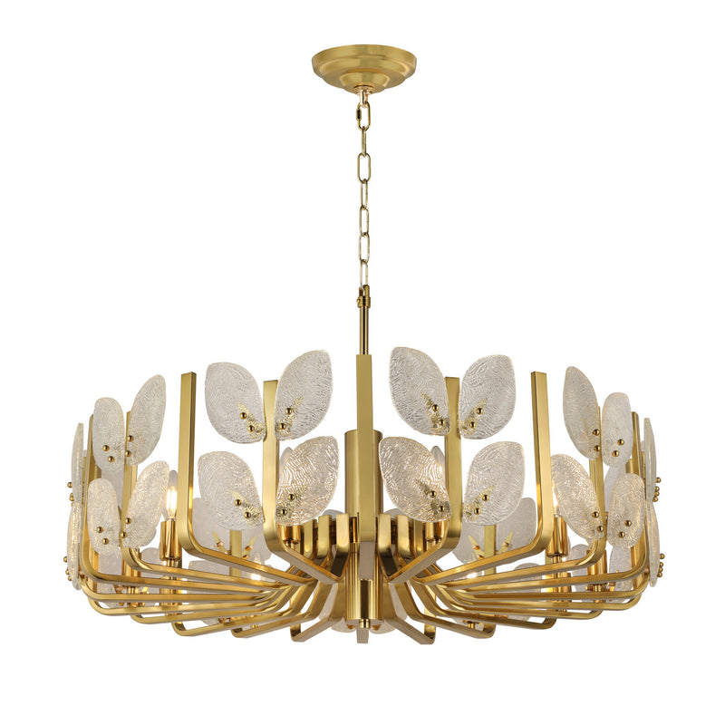 Varaluz 577C11SB 11 Light Chandelier, Satin Brass