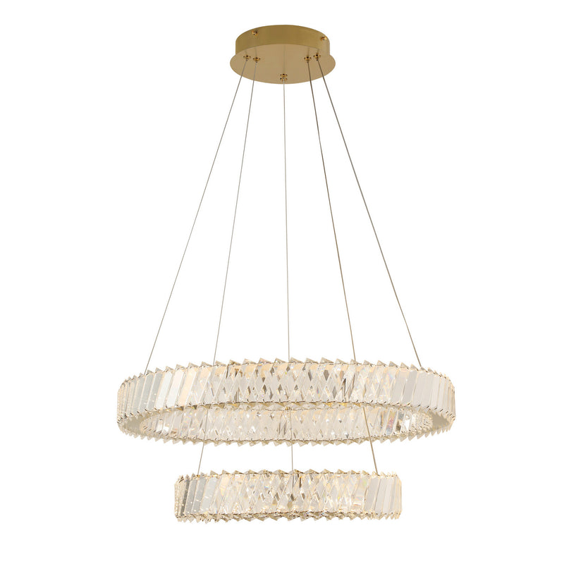 Varaluz 578C24LSG LED Pendant, Satin Gold