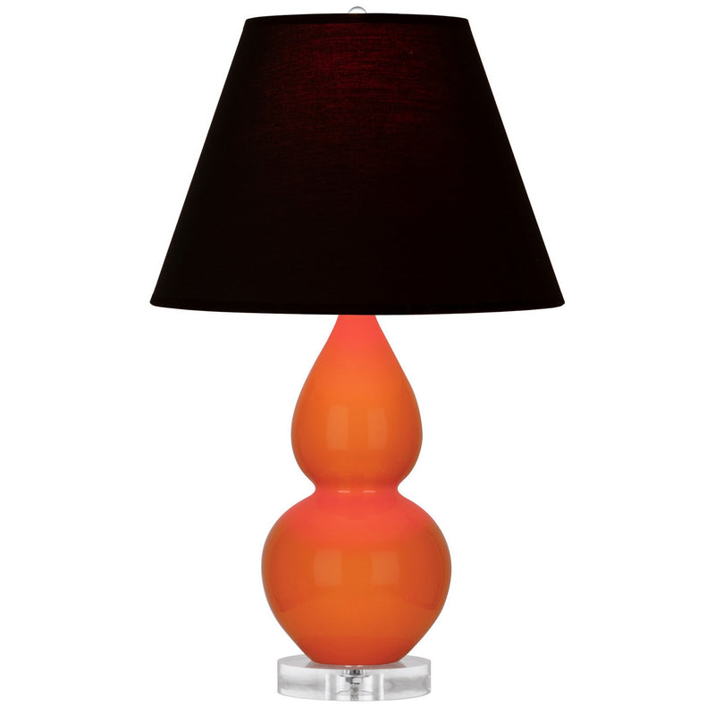 Robert Abbey A695K One Light Accent Lamp, Pumpkin Glazed Ceramic w/Lucite