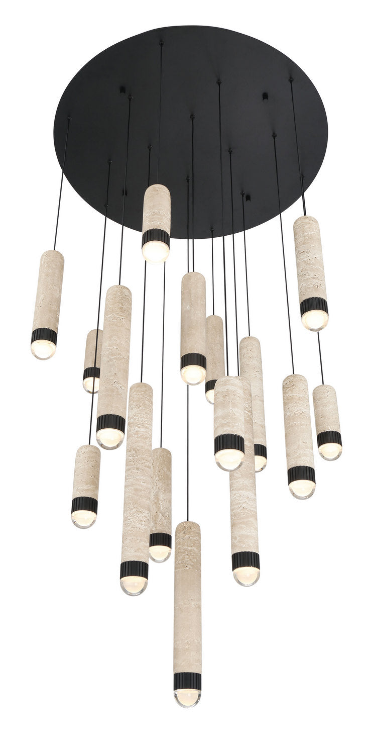 Eurofase 50131-013 LED Chandelier, Matte Black