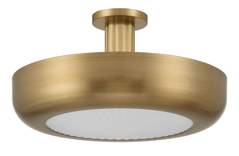 Eurofase 50390-021 LED Semi-Flush Mount, Antique Brass