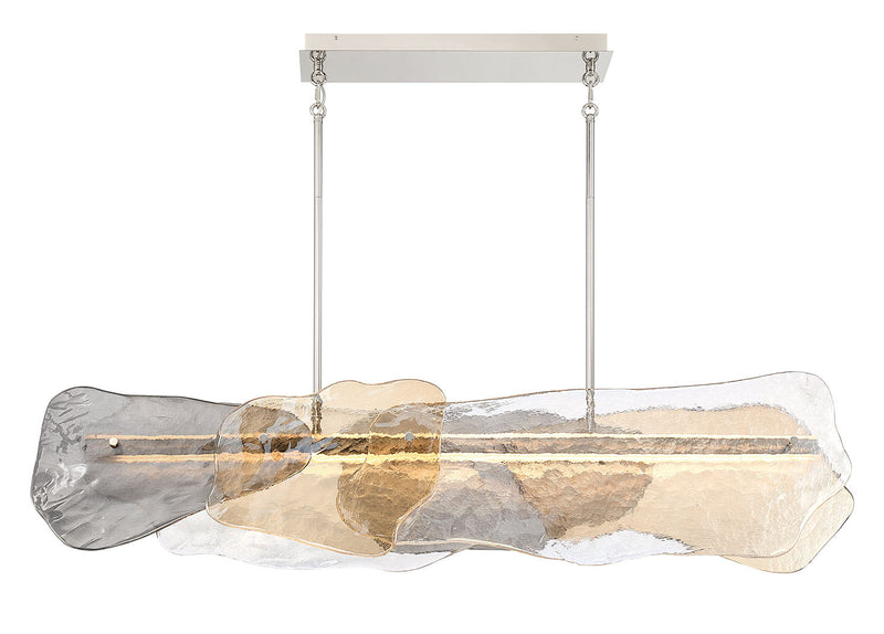 Eurofase 50461-011 LED Linear Chandelier, Polished Nickel