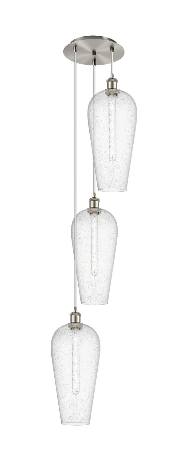 Innovations 113B-3P-SN-G456-8SDY Three Light Pendant, Brushed Satin Nickel