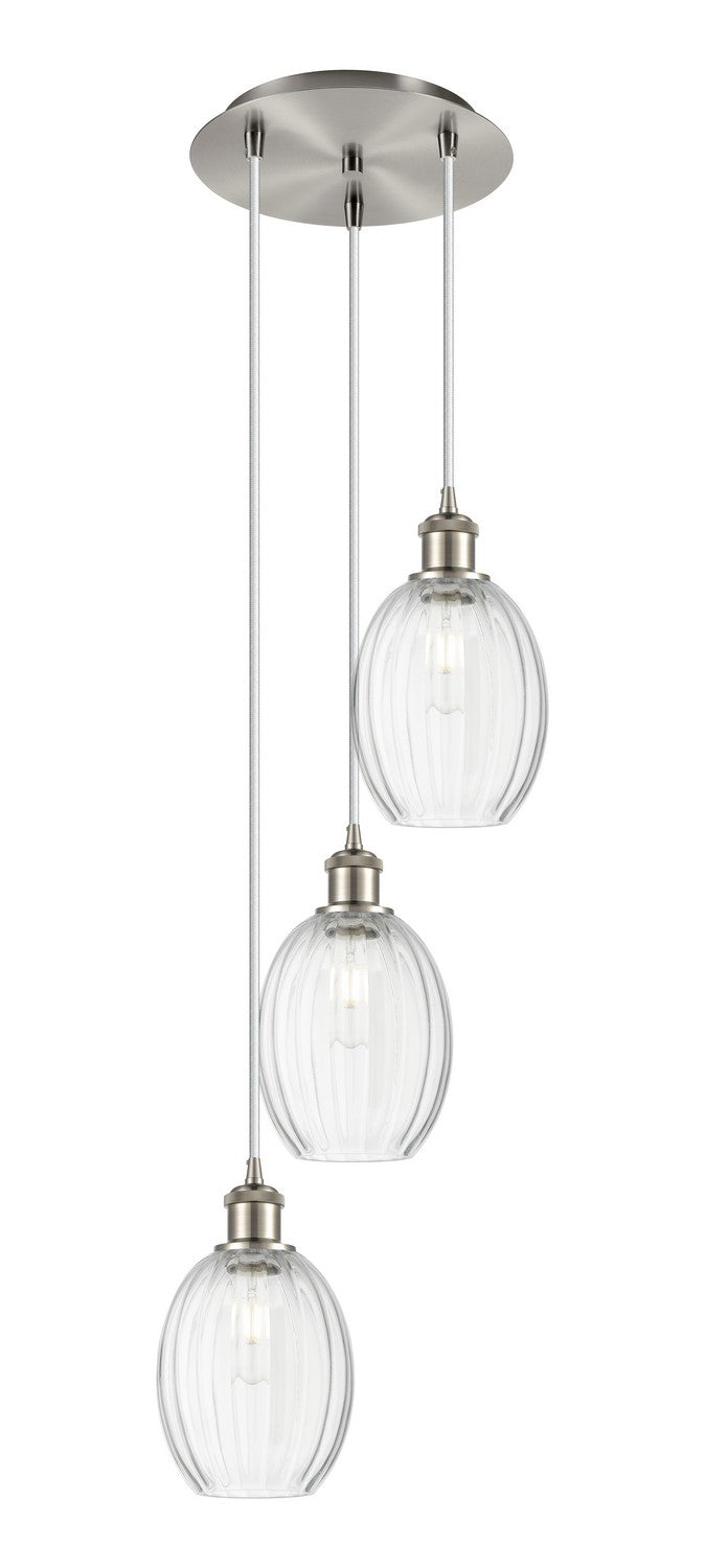 Innovations 113B-3P-SN-G459-6CL Three Light Pendant, Brushed Satin Nickel