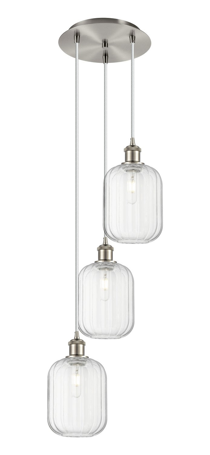 Innovations 113B-3P-SN-G460-7CL Three Light Pendant, Brushed Satin Nickel