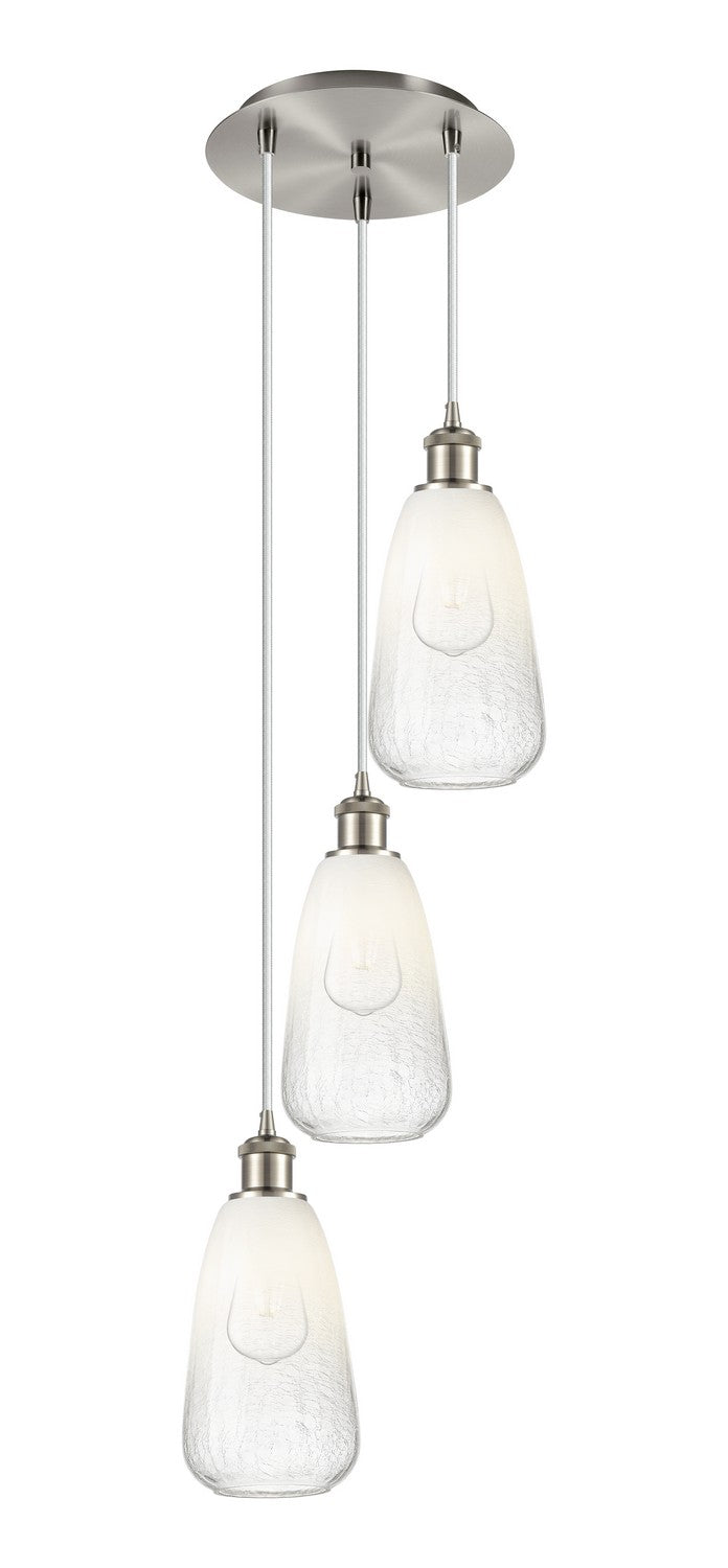 Innovations 113B-3P-SN-G480-6OP Three Light Pendant, Brushed Satin Nickel