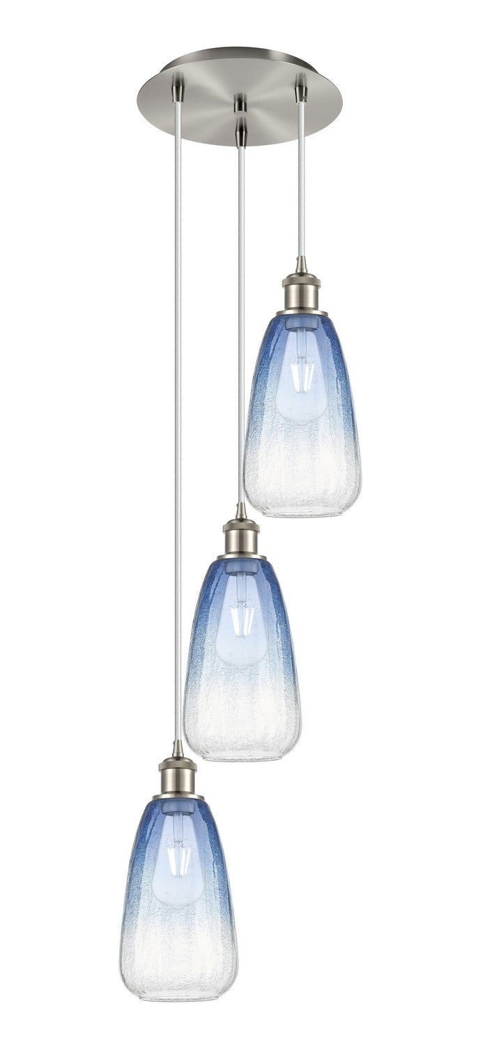 Innovations 113B-3P-SN-G480-6SB Three Light Pendant, Brushed Satin Nickel