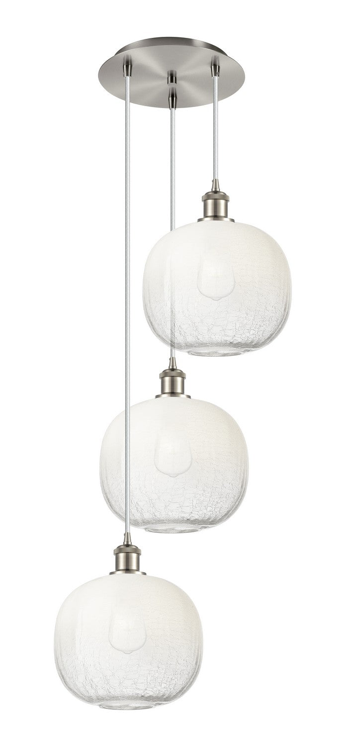 Innovations 113B-3P-SN-G481-10OP Three Light Pendant, Brushed Satin Nickel