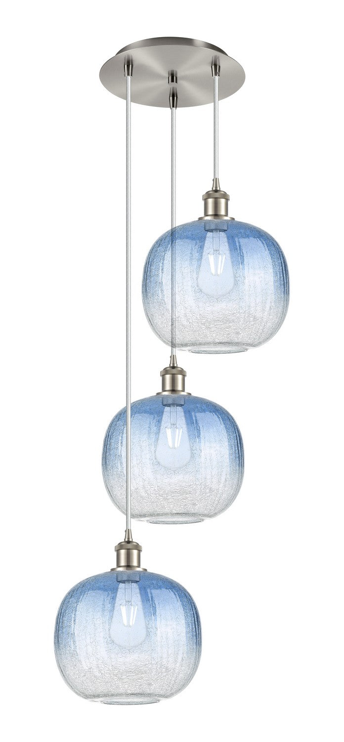 Innovations 113B-3P-SN-G481-10SB Three Light Pendant, Brushed Satin Nickel