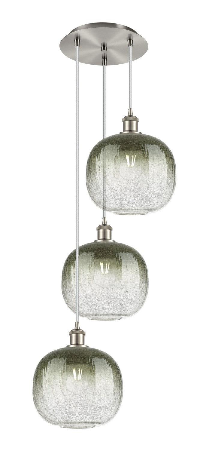 Innovations 113B-3P-SN-G481-10SL Three Light Pendant, Brushed Satin Nickel