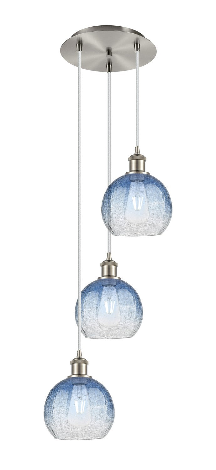 Innovations 113B-3P-SN-G483-8SB Three Light Pendant, Brushed Satin Nickel