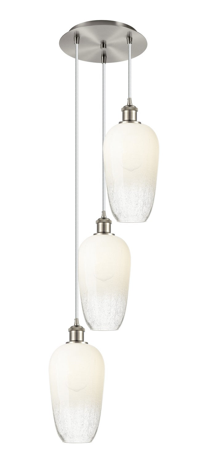 Innovations 113B-3P-SN-G484-7OP Three Light Pendant, Brushed Satin Nickel