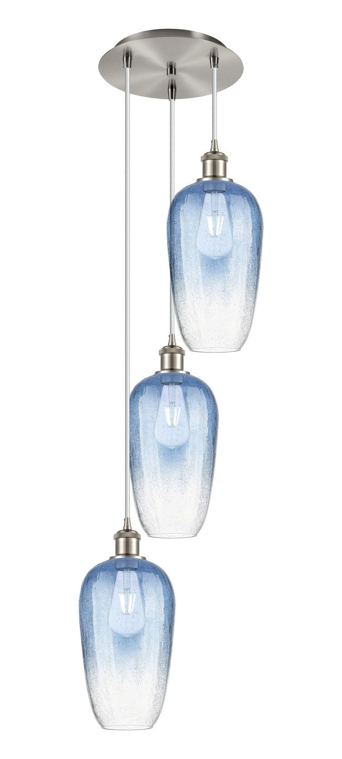 Innovations 113B-3P-SN-G484-7SB Three Light Pendant, Brushed Satin Nickel