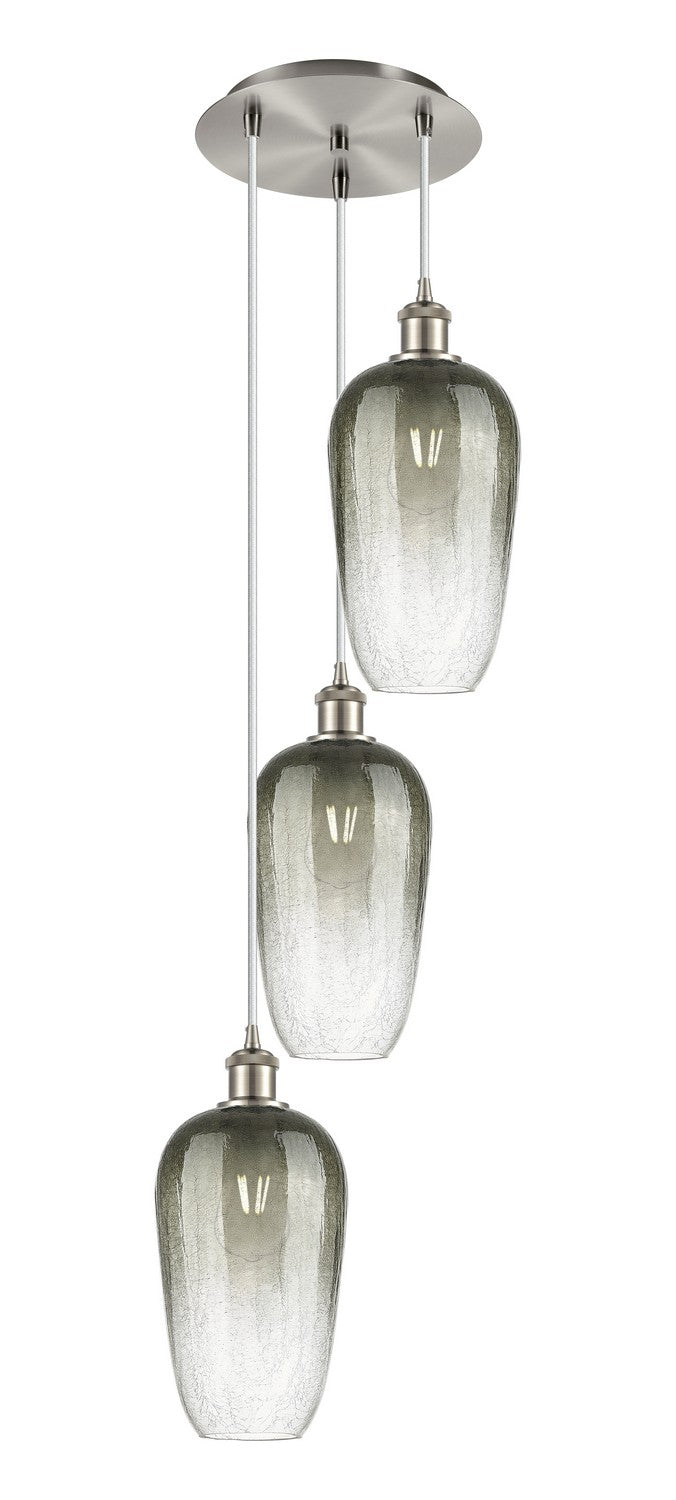Innovations 113B-3P-SN-G484-7SL Three Light Pendant, Brushed Satin Nickel