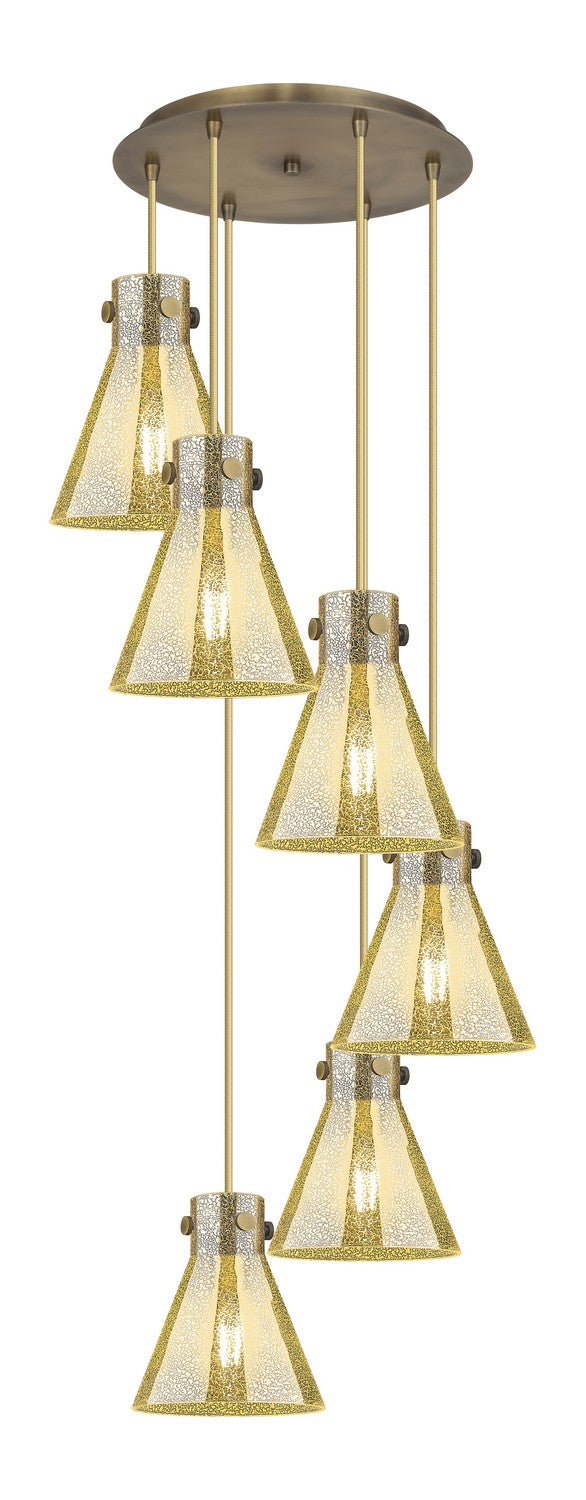 Innovations 116-410-1PS-BB-G411-8ME Six Light Pendant, Brushed Brass