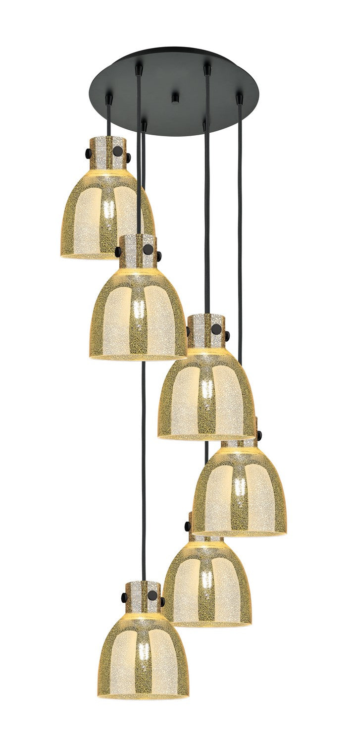 Innovations 116-410-1PS-BK-G412-8ME Six Light Pendant, Matte Black