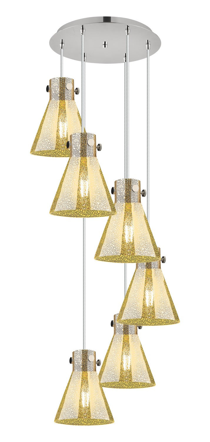 Innovations 116-410-1PS-PN-G411-8ME Six Light Pendant, Polished Nickel