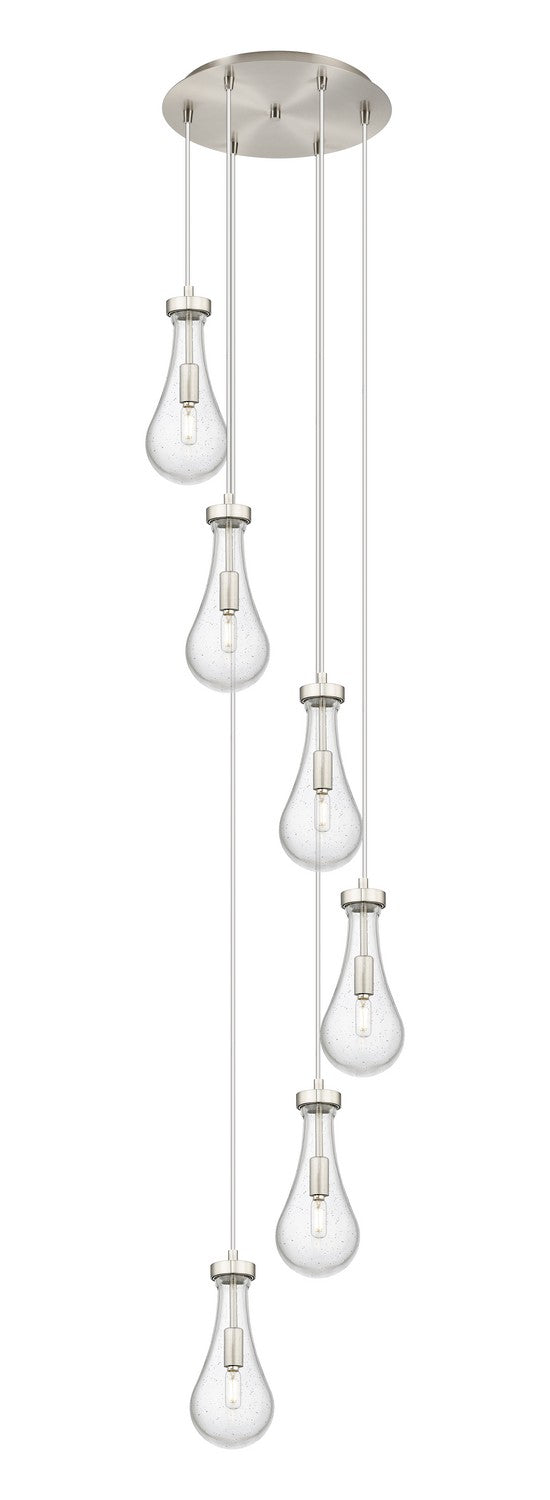 Innovations 116-451-1P-SN-G451-5SDY Six Light Pendant, Brushed Satin Nickel