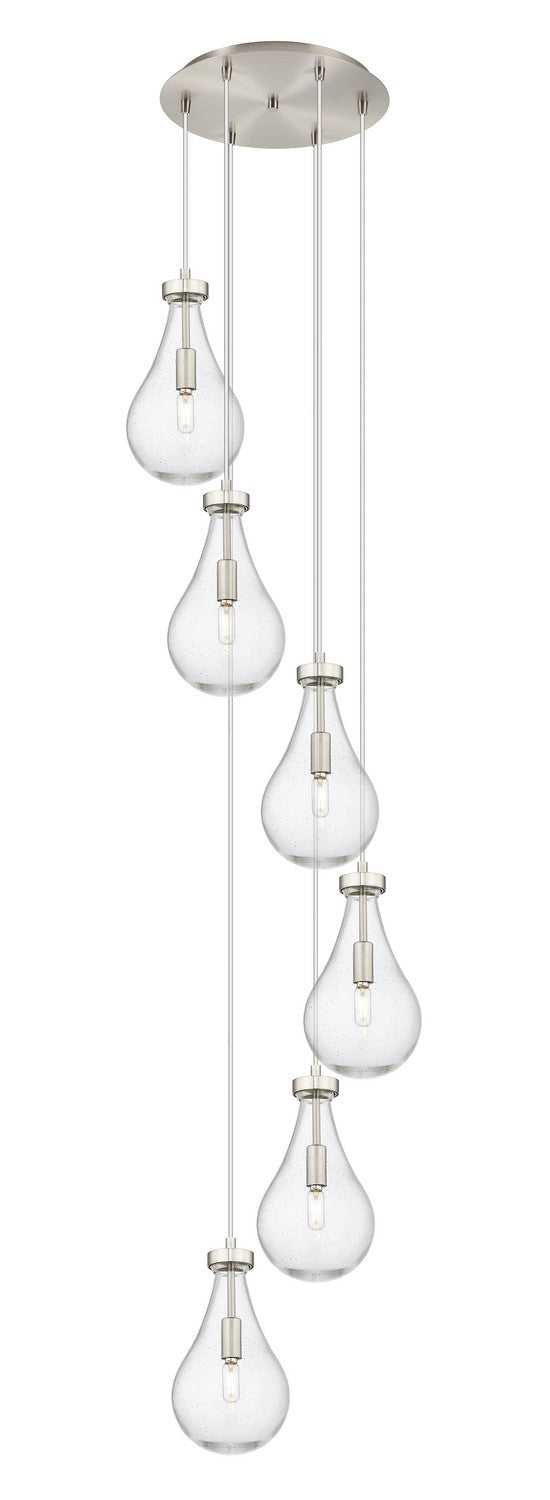 Innovations 116-451-1P-SN-G451-7SDY Six Light Pendant, Brushed Satin Nickel