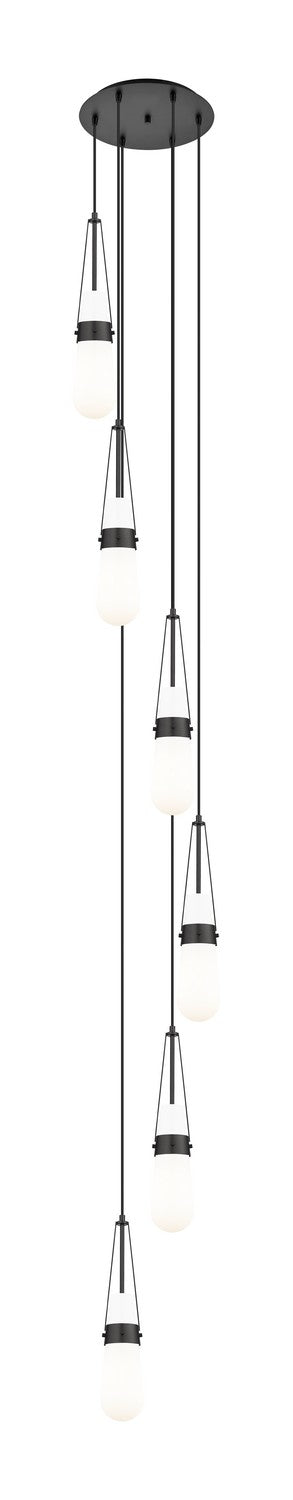 Innovations 116-452-1P-BK-G452-4GWH Six Light Pendant, Matte Black