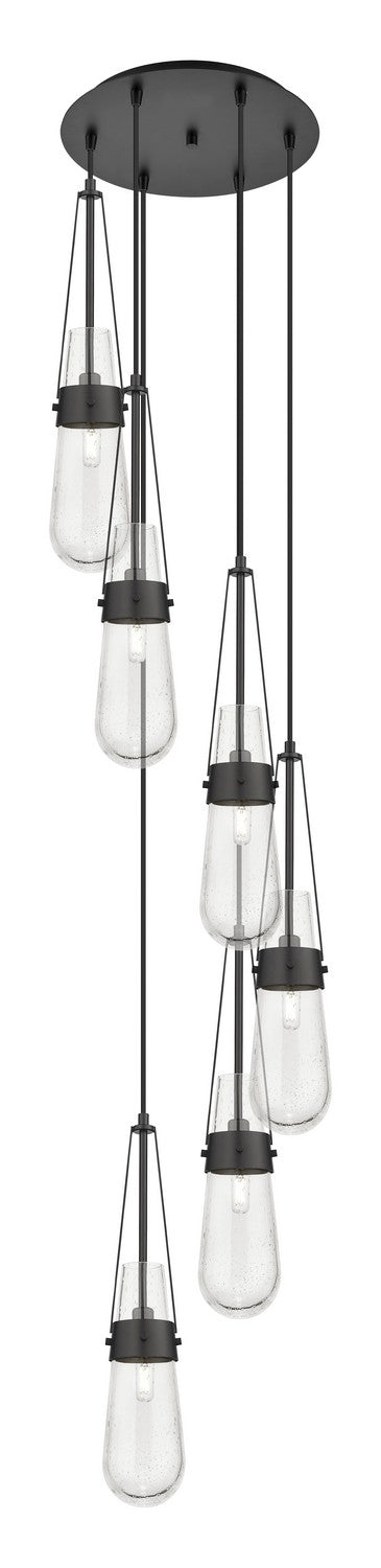 Innovations 116-452-1P-BK-G452-4SDY Six Light Pendant, Matte Black
