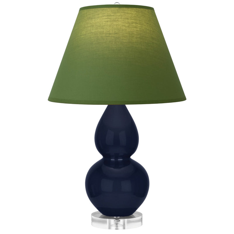 Robert Abbey MB13G One Light Accent Lamp, Midnight Blue Glazed Ceramic w/Lucite