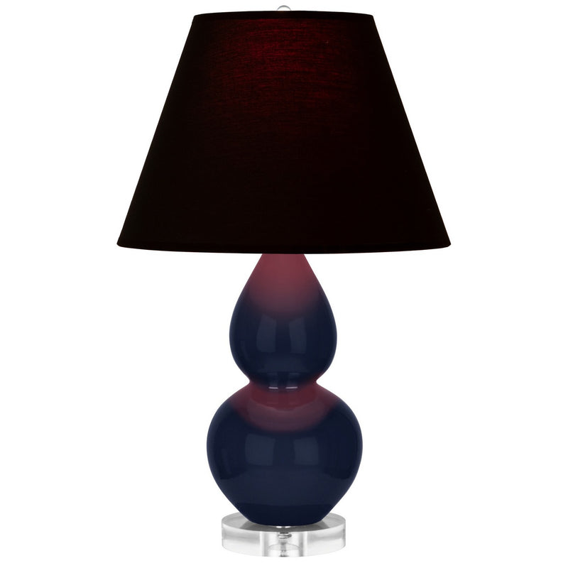 Robert Abbey MB13K One Light Accent Lamp, Midnight Blue Glazed Ceramic w/Lucite