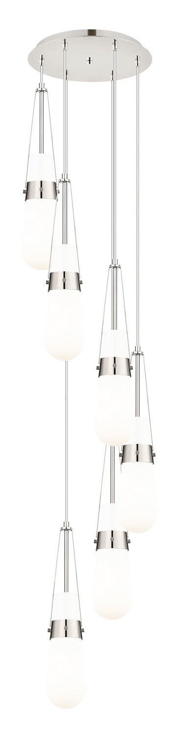 Innovations 116-452-1P-PN-G452-4GWH Six Light Pendant, Polished Nickel