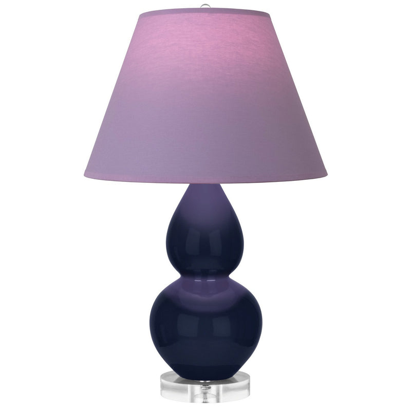 Robert Abbey MB13L One Light Accent Lamp, Midnight Blue Glazed Ceramic w/Lucite