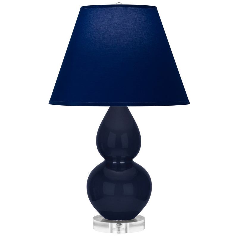 Robert Abbey MB13N One Light Accent Lamp, Midnight Blue Glazed Ceramic w/Lucite