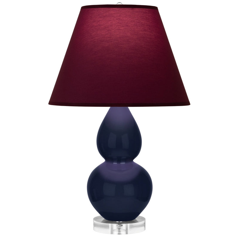 Robert Abbey MB13P One Light Accent Lamp, Midnight Blue Glazed Ceramic w/Lucite