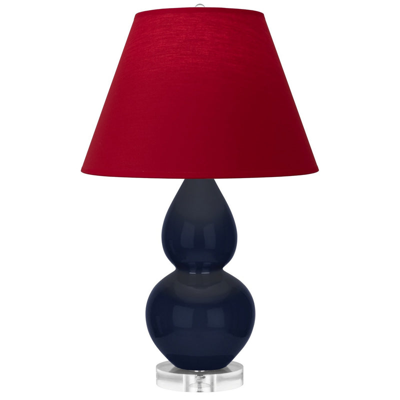 Robert Abbey MB13R One Light Accent Lamp, Midnight Blue Glazed Ceramic w/Lucite